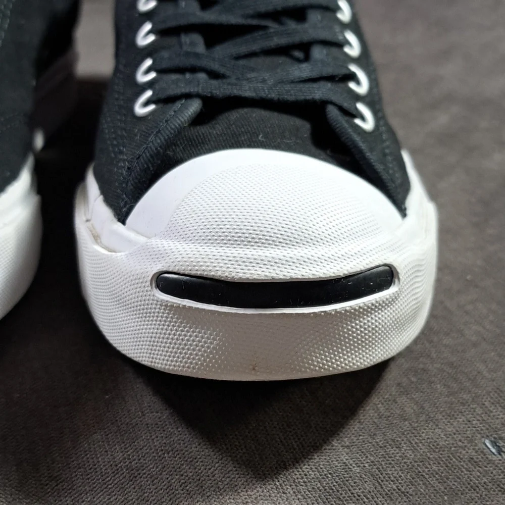 Converse Jack Purcell First In Class Low Top Black Canvas Sneakers VG US 6.5 - Picture 5 of 16